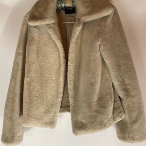 Theory Luxe faux rabbit fur coat